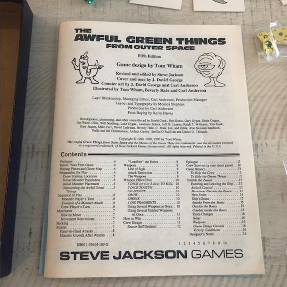 Rare, vintage 1990 The Awful Green Things from Outer Space (5th Edition) - Picture 3 of 11